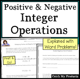 Positive and Negative Integer Operations Adding, Subtracting, Multiplying