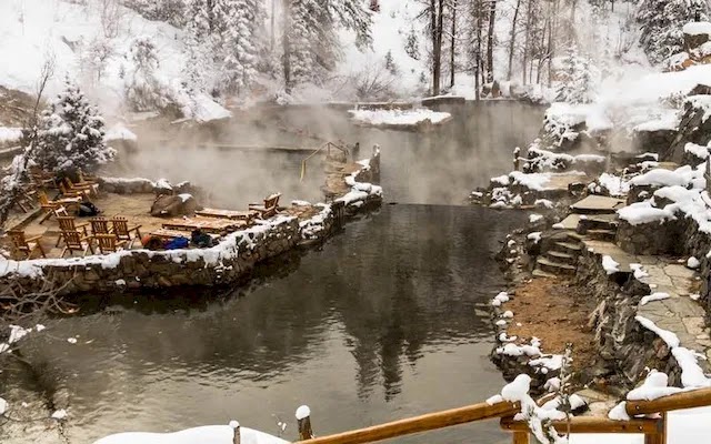 Aguas termales de fresa en Colorado