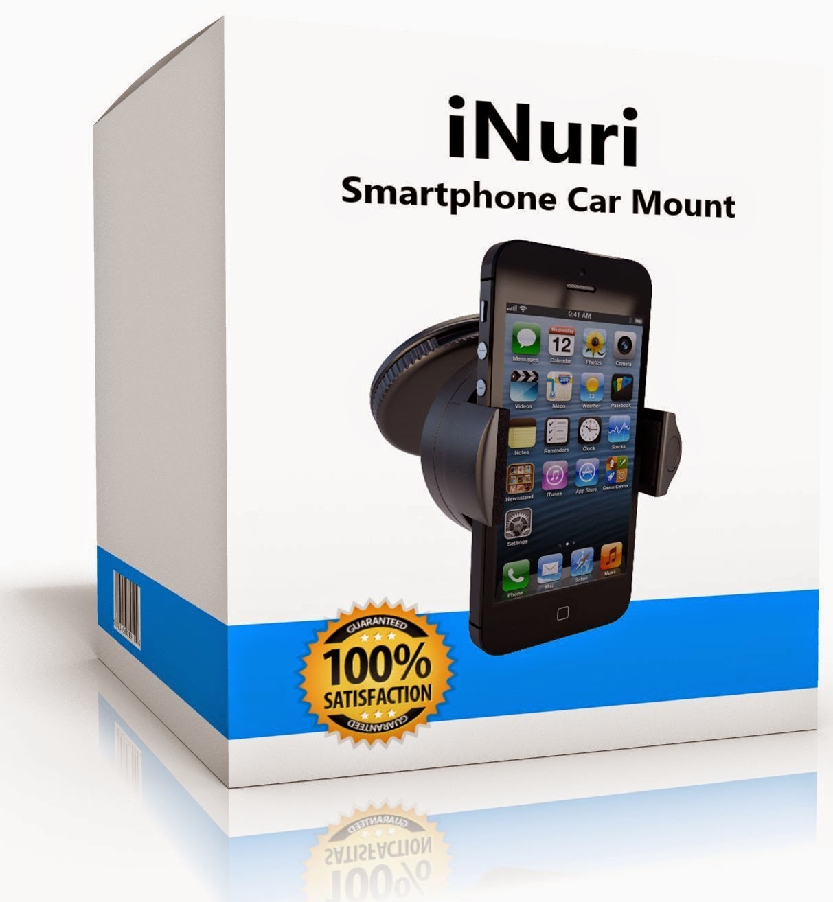 Car Phone Holder - Windshield & Dashboard Smartphone Mount for Cell Phone, Mobile Phone