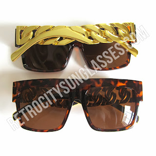 Tortoise Brown Chain Sunglasses