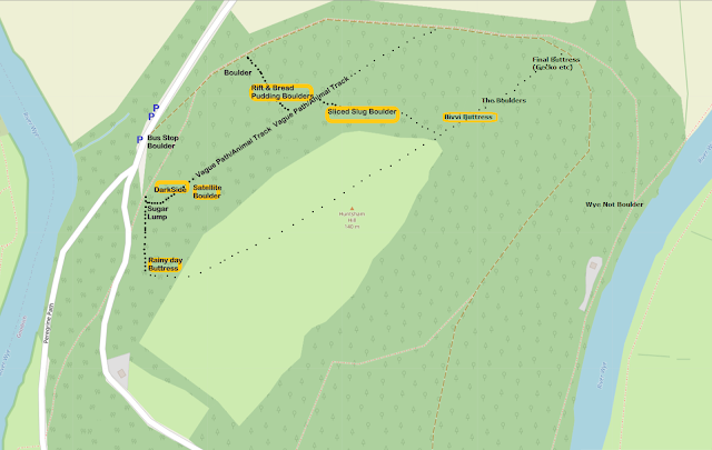 Bouldering map for huntsham