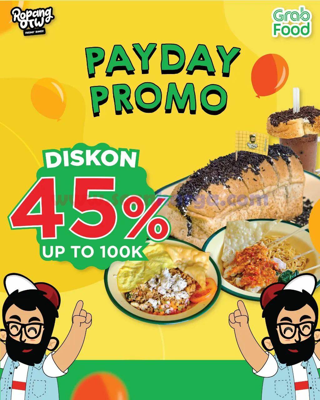 ROPANG OTW Promo GRABFOOD PAYDAY – DISKON hingga 45%