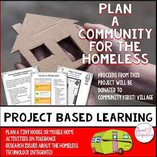 Allow your upper elementary, middle school, & high school students to research the different causes and effects of homelessness. Then use this project based learning unit to allow student to plan a community for the homeless with services and activities. This PBL unit focuses on a real world problem, while also incorporating 21st Century skills. You'll also be teaching tolerance and acceptance of others. Great for the 4th, 5th, 6th, 7th, 8th, or 9th grade classroom or homeschool.