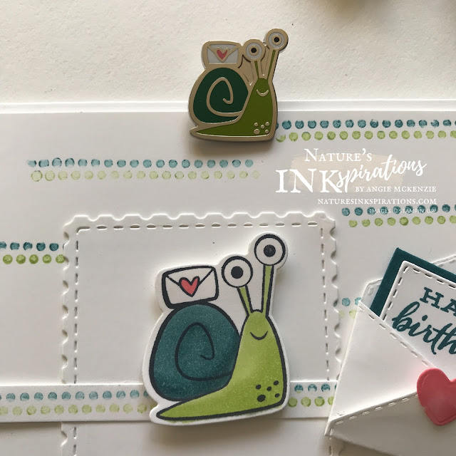 By Angie McKenzie for Global Creative Inkspirations; Click READ or VISIT to go to my blog for details! Featuring the Snailed It Bundle from the January - June 2021 Mini Catalog; #stampinup #handmadecards #naturesinkspirations #snailmail #hellocards #snaileditstampset #snaildies #snaileditbundle #janjun2021minicatalog #onstagetradingpininspired #birthdaycards #patternplaystampset #ittybittygreetingsstampset #ittybittybirthdaysstampset #fourseasonfloralstampset #cardtechniques #coloringwithmarkers #coloringwithblends #globalcreativeinkspirations #gcibloghop #makingotherssmileonecreationatatime