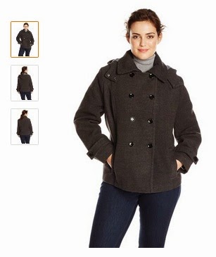 Women's Plus-Size Double-Breasted Coat