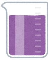 ビーカーに入った液体のイラスト（紫）