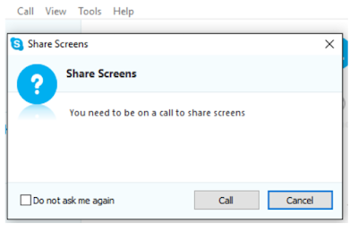 Cara Menampilkan Layar (Desktop) Saat Melakukan Panggilan Skype