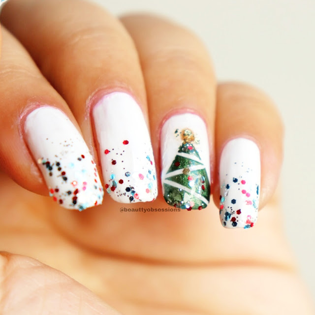 Christmas Tree Nailart Tutorial (Video Inside) 