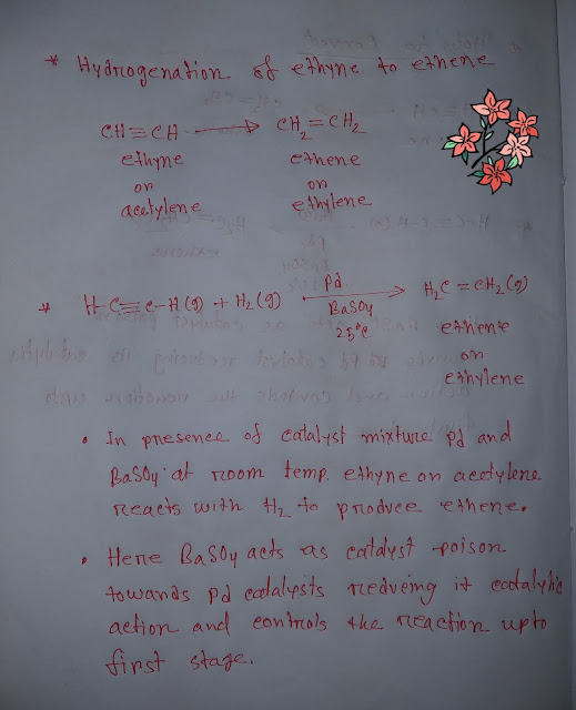 Hydrogenation of ethyne to ethene ||How will you convert acetylene to ethylene