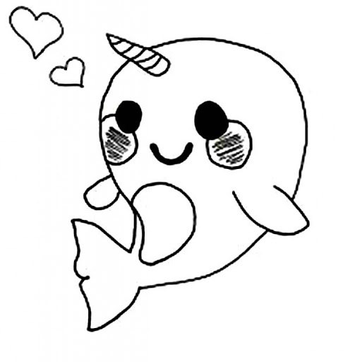 Best Narwhal coloring pages