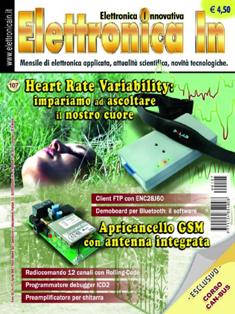 Elettronica In 107 - Aprile 2006 | ISSN 1124-8548 | TRUE PDF | Mensile | Elettronica
Elettronica In è una rivista mensile (10 numeri all'anno) di elettronica applicata con intenti didattici e divulgativi, rivolta a quanti operano nel campo della progettazione elettronica. 
In particolare ci rivolgiamo a quanti lavorano nei laboratori di Ricerca e Sviluppo e negli Uffici Tecnici di piccole e medie aziende nonché a quanti frequentano Corsi di Studio nel settore elettronico e informatico (studenti universitari e di scuola media superiore) ed ai loro insegnanti.
Prestiamo particolare attenzione anche a coloro che, pur non operando professionalmente in questi campi, sono affascinati dalla possibilità di realizzare in proprio dispositivi elettronici per gli impieghi più vari. 
I contenuti della rivista possono essere suddivisi in due differenti tipologie:
- Progetti pratici;
- Corsi teorici
In ciascun numero della rivista proponiamo progetti tecnologicamente molto avanzati, sia dal punto di vista hardware che software, che cerchiamo di illustrare nella forma più chiara e comprensibile occupandoci delle modalità di funzionamento, dei particolari costruttivi e delle problematiche software. In questo modo il lettore può acquisire e sperimentare in pratica una serie di conoscenze utili per cimentarsi in seguito con progetti simili o ancora più complessi. In ogni caso tutti i circuiti proposti sono originali ed hanno un'utilità immediata.
Nel secondo caso (Corsi teorici) vengono trattati argomenti di grande attualità per i quali non esistono ancora (o esistono in maniera frammentaria) informazioni approfondite. Agli aspetti teorici fanno sempre seguito applicazioni pratiche con le quali verificare sul campo le nozioni teoriche apprese.