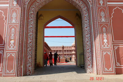 View of the inside of the Jaipur City Palace