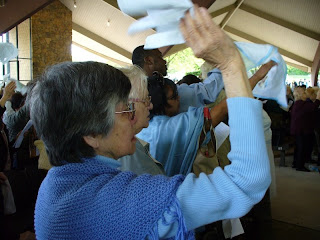 Mom waving good-bye