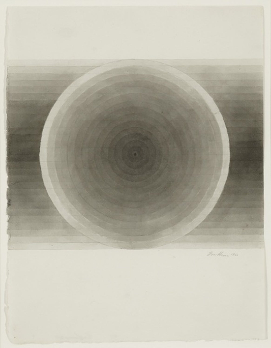 Eva Hesse  No Title, 1966  brown ink wash and pencil