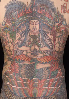 Asian Themed Full Back Tattoo Design