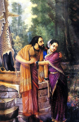 Arjuna and Subhadra (1890) painting Raja Ravi Varma