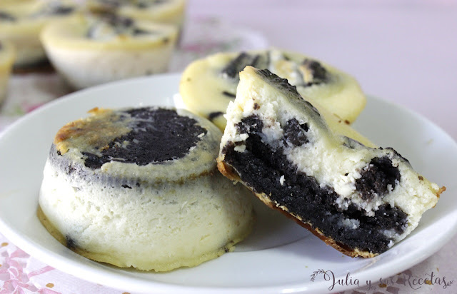 Mini cheesecake de oreo. Julia y sus recetas