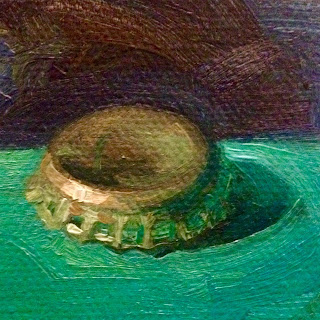 High Brau Art, Oil Paintings for Beer Lovers by Heather Lenefsky, Bottle Cap Painting