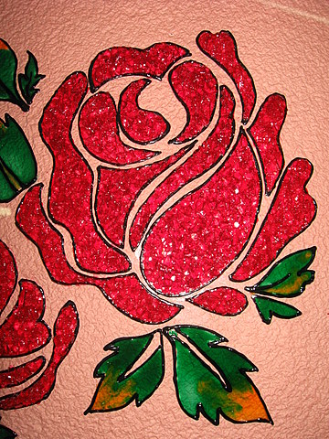 Crystal-Glass-painting-Rose-design. I have the same design on a different