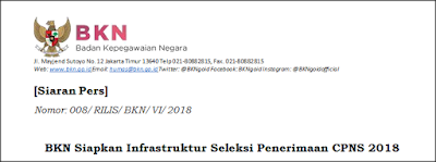  Sesuai dengan rencana Pemerintah untuk kembali membuka penerimaan CPNS tahun  BKN Siapkan Infrastruktur  Seleksi  Penerimaan CPNS 2018