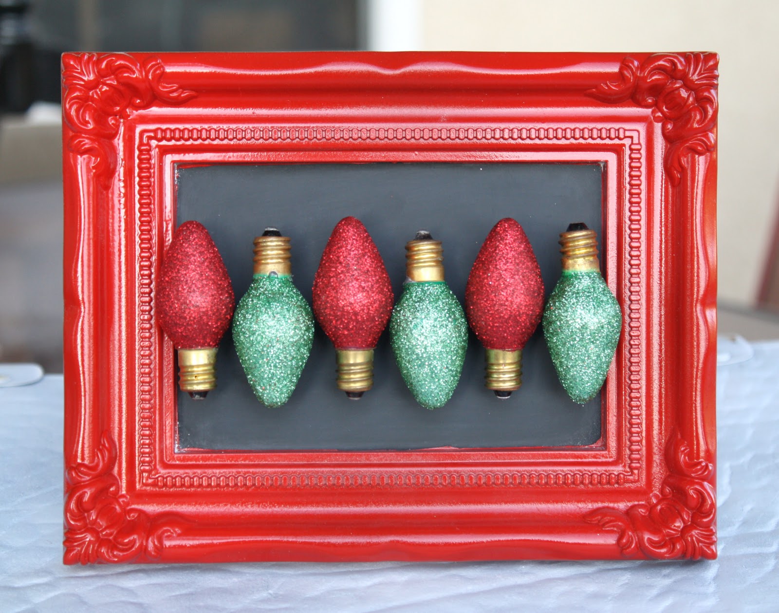 Glitter} Christmas Light Magnets