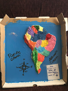 Salt Dough Map South America