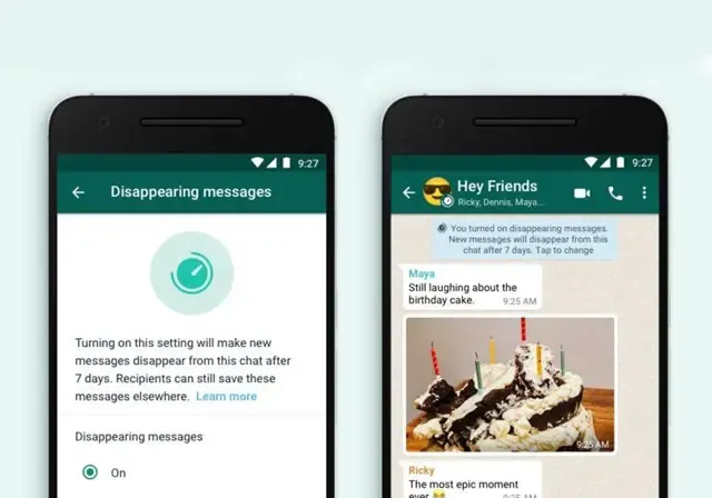 يتيح WhatsApp إمكانية إختفاء الرسائل بعد سبعة أيام