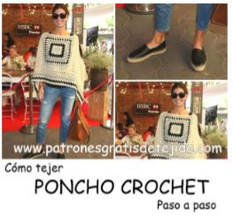 Poncho para tejer