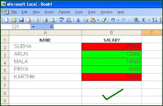 Conditional Formatting in MS Excel