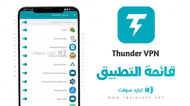 تطبيق Thunder VPN Pro Mod مهكر للاندرويد