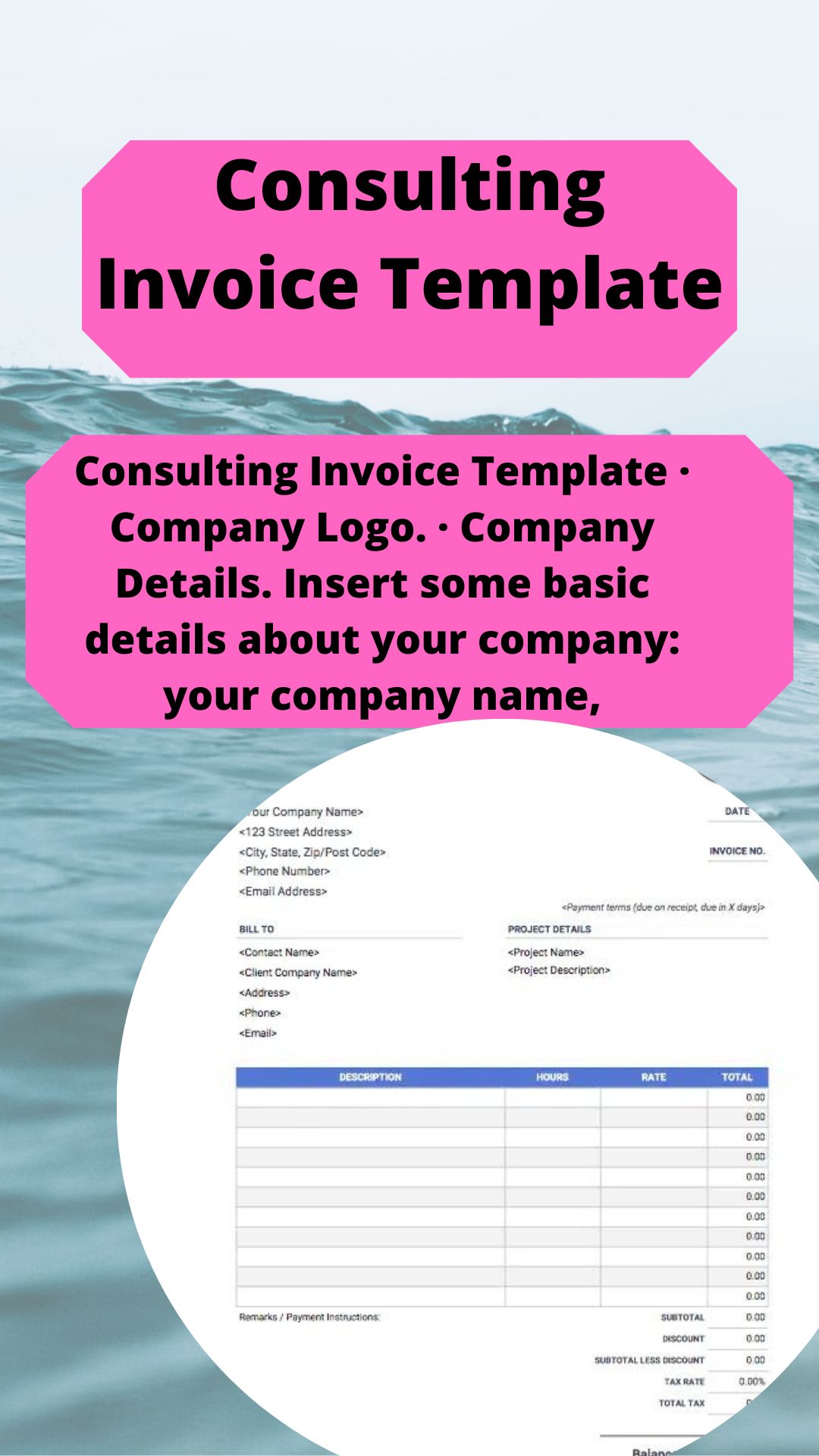 Consulting invoice template word