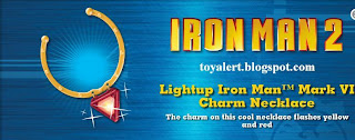 Burger King Iron Man 2 Toy Promotion - Light Up Iron Man Mark VI Charm Necklace