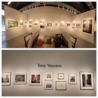 panoramic photograph of the Monroe Gallery oof Photography booth at the AIPAD Photography Show