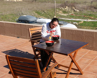 First time we've had breakfast on the balcony this year as well