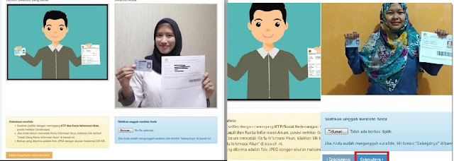 Contoh Foto Selfie/Swafoto Dengan KTP Untuk Pendaftaran CPNS