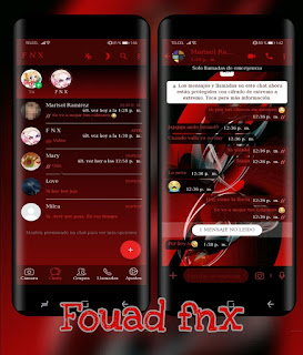 Red Black Theme For YOWhatsApp & Fouad WhatsApp By Ave fénix