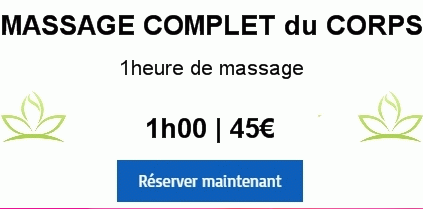 Réservez votre massage complet du corps Côte Bleue