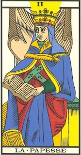 Arcano 2: A Sacerdotisa/Papisa, carta do tarô, tarot, baralho de marselha