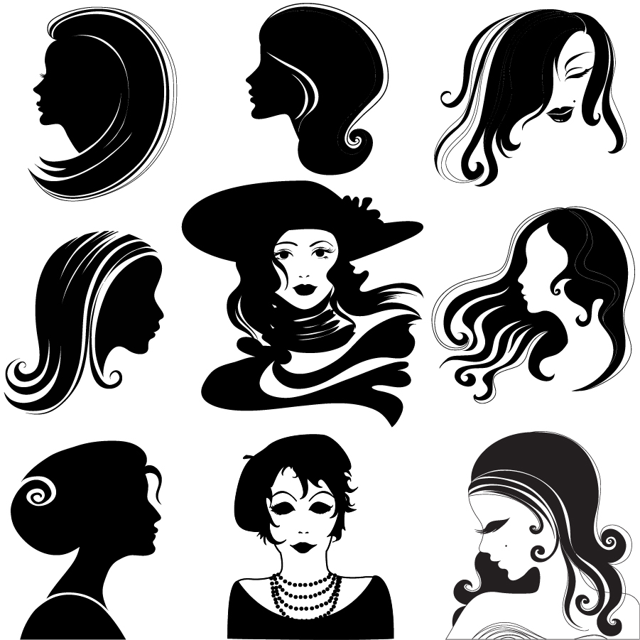 Ai Eps イラストレーター 女性の横顔のシルエット Female Portrait Figure Silhouette イラスト素材 Ai Eps イラストレーター 女性の横顔のシルエット Female Portrait Figure Silhouette イラスト素材
