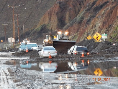 image of the 2019 aftermath of landslides in south CA