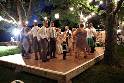 Outdoor Backyard Wedding Dance Floor
