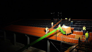 Mounting Solar Panels at Night in Germany