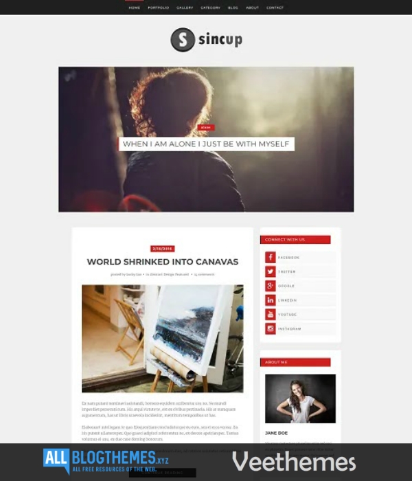 Sincup Classic Responsive Blogger Template