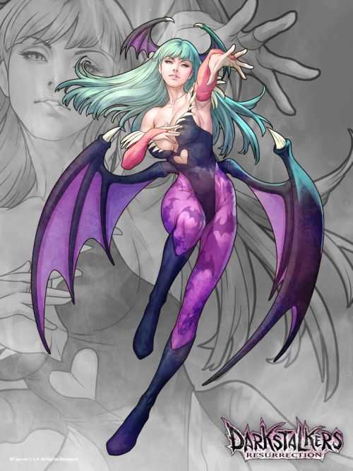 Stanley Lau artgerm deviantart ilustrações mulheres sensuais games quadrinhos Darkstalkers - Morrigan