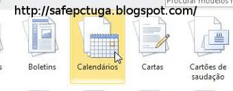 criar calendário word 2015