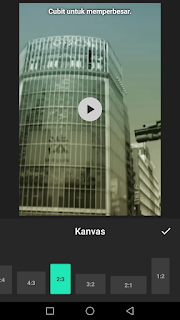 Cara edit video mengubah kanvas video menggunakan aplikasi Inshot di Android