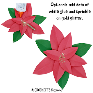 Your kids will love making these super simple Christmas flowers to decorate your classroom or home.