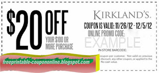 Free Printable Kirklands Coupons