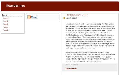 Rounded Neo Blogger Template