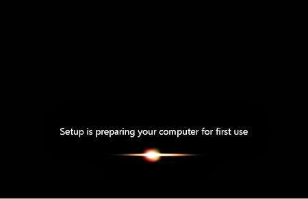 Setup is preparing your computer for first use